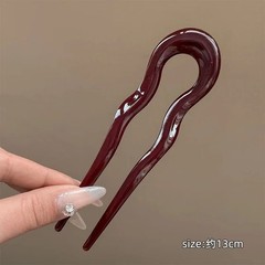U-Shaped Hair Fork Women Tortoiseshell Acetate Hairpin Hair Stick