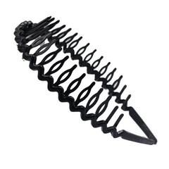 8 Black Plastic Wavy Headband with combs 8mm Teeth Hair Bands for Women Girls
