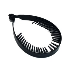 10 Pcs Black Plastic Large Twisted Ponytail Clip Holder Hair Claw 98mm Styling