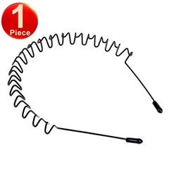 6Pcs Metal Hair Headband Wave Style Hoop Band Comb Sports Hairband Men Women US