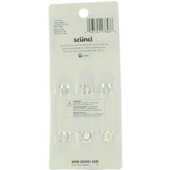 3 Pack Scunci No Slip Grip All day hold Hair Barrettes, 3 Ct