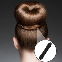 9 Pcs Hair Bun Maker Sponge Hair Buns Shaper Magic Snap Roll Sponge Curler Cl…