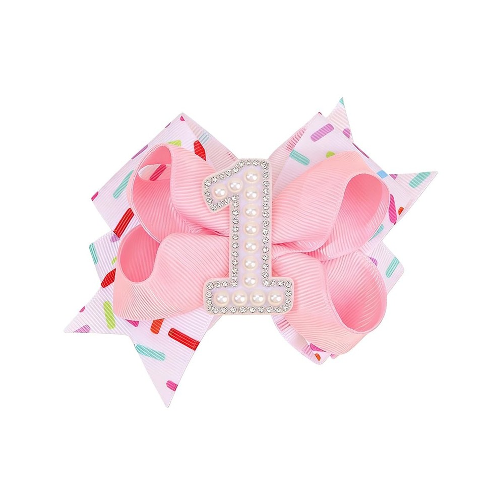 Crown Headband and Hair Bow for Baby Girls 1 2 3 4 5 6 Years Pink Tiara Photo…