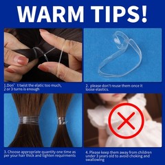 Clear Elastic Hair Bands, 2000pcs Mini Hair Rubber Bands, Hair Ties, Soft Hai…