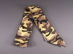 Brown Camo camouflage long tie wrap turban twist fabric headband head scarf