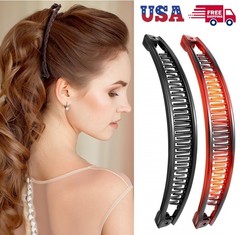 6PCS Banana Clip Hair Clincher Combs Classic Hair Clip Fish Shape Ponytail Clips