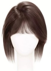 3.15″x4.3″ Lace Front 100% Human Hair Hairline Head Top Topper Clip in 10″