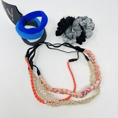 G by Gennaro Womens One Size Hair Accessory Lot of 10 Scrunchies & Headbands