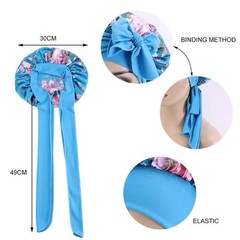 3Pcs Satin Bonnet for Women,Tie Band Braids Silk Hat One Size-Medium, B