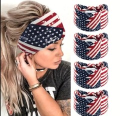 American Flag Womens Head Band Patriotic Hair Accessories