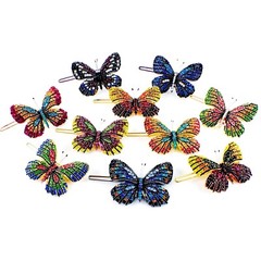 USA BUTTERFLY Hair Clip Hairpin use Swarovski Crystal Elegant Unique Blue B-1