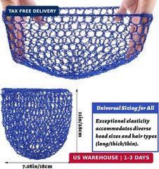 3 Pack Mesh Crochet Hair Net Rayon Knit Snoot Hat Hair Wrap for Women Sleeping,