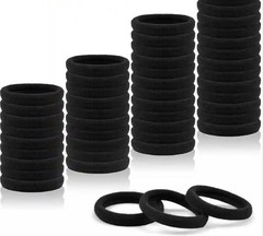 No Damage Nylon Hair Ties – Stretchable Ponytail Holders, 30 Pcs, Black, Hair Ac
