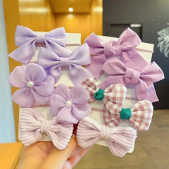 10Pcs Hair Accessories Girls Scrunchies Aesthetic Lacos De Cabelo Infantil Bands
