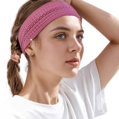 Sports Headband for Men Women Moisture Wicking Sweat Band Elastic Wide Hair Band