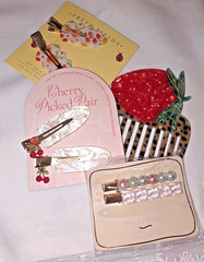 Anthropologie Cherry Hair Clips Barrettes Comb Accessories Bundle MSRP $55