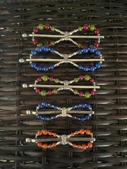 LILLA ROSE FLEXICLIP – Silver with Colored Beads – Multiple Sizes & Colors