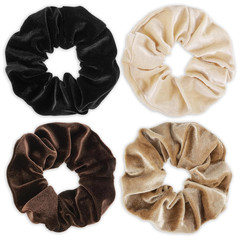 Large Scrunchies for Women 4Pcs Velvet Jumbo Scrunchies for Hair Soft Ponytail H