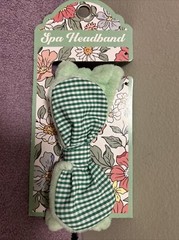 LIFESTYLE PRODUCTS SPA HEADBAND Green % MICROFIBER ONE SIZE FITS ALL – NEW