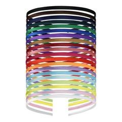 20 Pack Colorful Plain Blank Cloth Satin Fabric Covered Slim Thin Hard Metal …