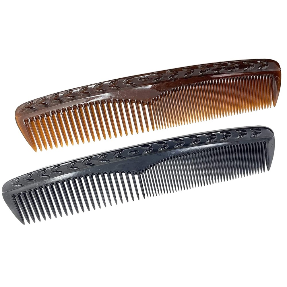 Parcelona French Bordered Cellulose Acetate Toothed Large Dressing Hair Comb