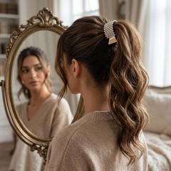 3Pcs Sparkling Rhinestone Hair Claw Clips Elegant Ponytail Holding Headwear