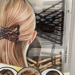 EZ Combs Stretchable 2 In Box Any Hair Type Black/Tan Mult. Styles As Seen On TV