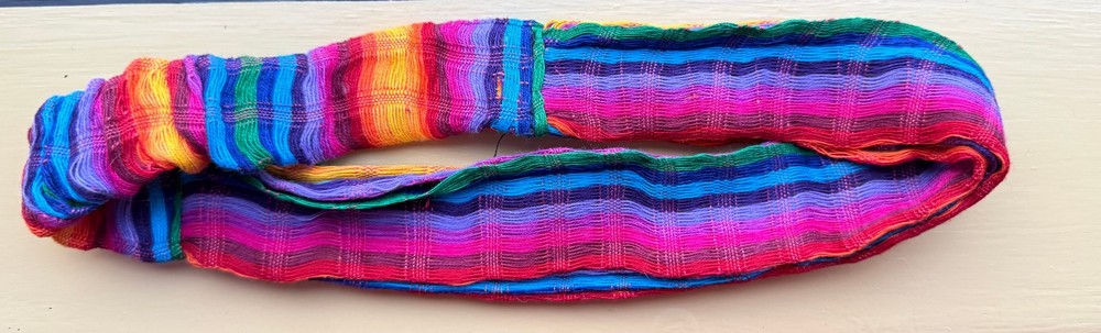 HEADBAND Multicolor Guatemala Hand Made Cotton Head Band Colorful New Red #OO