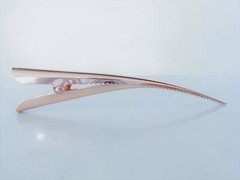 Rose gold filigree flower or plain alligator hair claw clip clamp