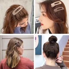 12PCS Flat Hair Clips, Claw Clips for Thin 1 Count (Pack of 12), Brown
