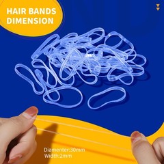 Clear Elastic Hair Bands, 2000pcs Mini Hair Rubber Bands, Hair Ties, Soft Hai…