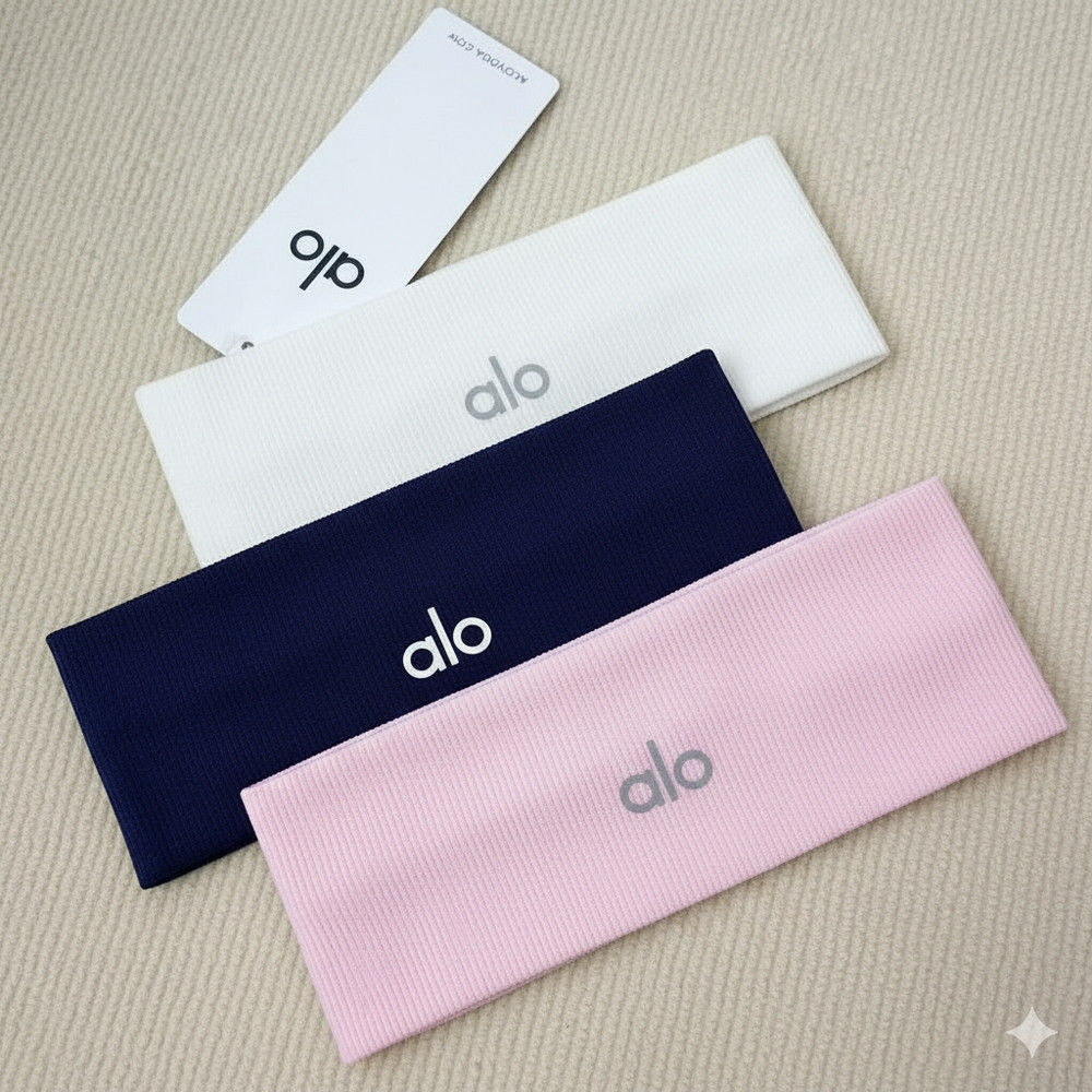 NWT 3Pcs Soft Stretchy Yoga Headbands Hair Bands – White+Pink+Black US Stock
