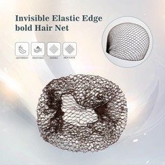 Hair Nets 24PCS Brown Invisible Elastic Edge Thicker Mesh Hair Net for Bun Ha…