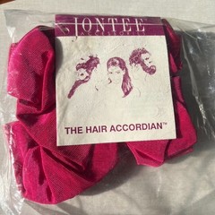Jontee Hair Accordian Accessories Vtg Pink Scrunchie Hair Comb 80’s Cottage NWT