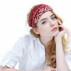 6 Pieces Headbands with Buttons for Mask Non Slip Boho Nursing Headbands Wide Nu