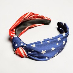 Patriotic Headbands 4th of July Red White Blue Fleur De Lis Sequin Feather NWOT