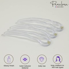 Parcelona French Mystic Large 3″ Cellulose Chignon U Shaped Hair Pins(Set of 3)