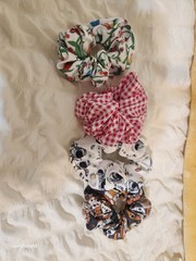 Colorful Print Patterned Scrunchies Set Of 4Add a pop of color to your Outfit