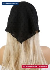 Huachi Head Scarf Headband for Women’s Hair hair – Black Bandanas for Women – La