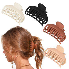 DEEKA 4 PCS Double Row Teeth Hair Claw Clips 2.5″ Medium Hair Clips for Thin Hai