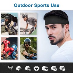 Mens Womens Sports HEADBAND Sweat Sweatband Headband Yoga Gym Stretch Band