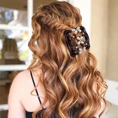 5 Pieces Stretchy Magic Hair Comb Adjustable Elastic Comb Hair Clip for Women Gi