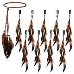Bencailor 10 Pcs Feather Hair Extensions Clip in Hair Feather for Women Boho …
