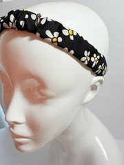 4 Pack Elastic Floral & Black Elastic Headbands for Women – 4 pack