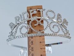 Hen’s night Bride to be wedding Party Bachelorette Crystal Silver Tiara Crown