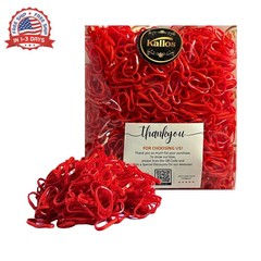 500 Pack Red Rubber Bands for Hair – 22mm Durable, No-Damage Elastic Hair Ties f