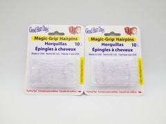 2 x Packs Magic Grip Hairpins 2 1/2″ Clear Crystal (20 Pcs) Good Hair Days