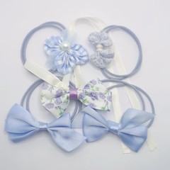 Flower & butterfly hair Sweet accessories for girls/women. Small beads + bow
