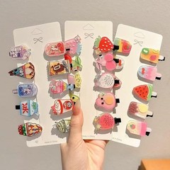 10 Hair Clips Summer New Hair Accessories Cute Ice Cream Ice Cream Clip Bangs Cl