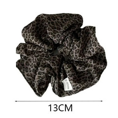 Korea Fashion Leopard Print Oversized Scrunchie for Women Elastic Big Hair Tie G